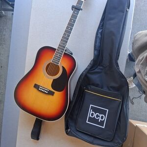 Sunburst Acoustic Guitar with Case